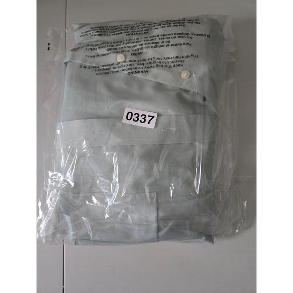 Joseph Abboud Dress Shirt Button Up Mens Size 18 34/35 Light Green Non Iron - Picture 8 of 8